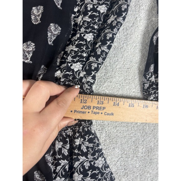 Joie Womens 100% Silk Long Sleeve Short Dress Black White Size‎ Small Lined - Picture 7 of 10